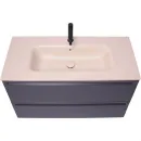 Раковина Plumberia Selection IXO XO101FSA 101x46 см, накладная, песочный матовый