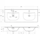 Раковина Cezares Molveno CZR-8099-120-2 121x46 см, накладная, белый