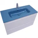 Раковина Plumberia Selection IXO XO081FBD 81x46 см, накладная, синий глянец