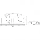 Раковина Ceramica Nova Grace CN7022MB 141x46 см, накладная, черный матовый