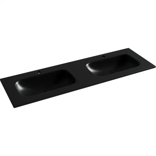 Раковина Ceramica Nova Grace CN7022MB 141x46 см, накладная, черный матовый