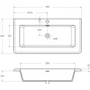 Раковина Cezares Idra 50264 95,5x49 см, накладная, белый матовый