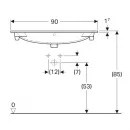 Раковина 90x48 см Geberit Acanto 500.642.01.2