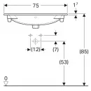 Раковина 75x48см Geberit Acanto 500.641.01.2