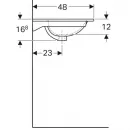 Раковина 75x48см Geberit Acanto 500.641.01.2