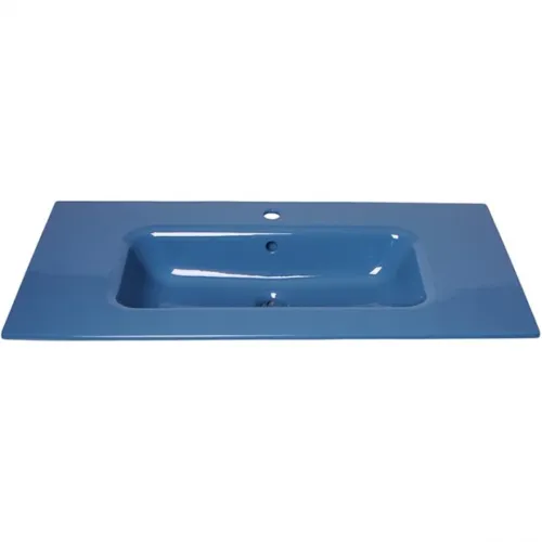 Раковина Plumberia Selection XO101FBD 101x46 см, накладная, синий глянец