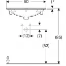 Раковина 60x48 см Geberit Acanto 500.640.01.2