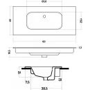 Раковина Plumberia Selection IXO XO101SFBO 101x46 см, накладная, белый матовый