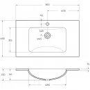 Раковина 81x46,5 см BelBagno Etna BB810/465-LV-VTR-BO
