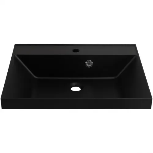 Раковина BelBagno BB600/450-LV-ART-AST-NERO 60x45 см, накладная, черный матовый