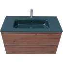 Раковина Plumberia Selection XO101FPL 101x46 см, накладная, сине-зеленый глянец