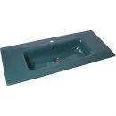 Раковина Plumberia Selection XO101FPL 101x46 см, накладная, сине-зеленый глянец
