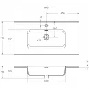 Раковина 91x46,5 см BelBagno Etna BB900ETL