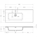 Раковина BelBagno BB1000ETL-L 101x46,5 см L, накладная, белый