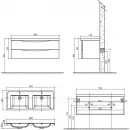 Раковина 120x48 см BelBagno Ancona-N EA-1200-2-LVB