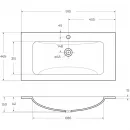 Раковина 91x46,5 см BelBagno Etna BB910/465-LV-VTR-BO