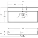 Раковина Cezares Premium 50263 91x45 см, накладная, белый матовый
