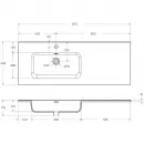 Раковина BelBagno BB1200ETL-L 121x46,5 см L, накладная, белый