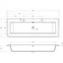 Раковина Cezares Idra 50265 141x49 см, накладная, белый матовый