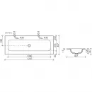 Раковина 121x45,7 см Ceramica Nova Grace CN7016