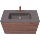 Раковина Plumberia Selection IXO XO081FCS 81x46 см, накладная, коричневый матовый