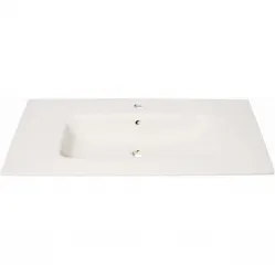 Раковина Plumberia Selection IXO XO101FBO 101x46 см, накладная, белый матовый