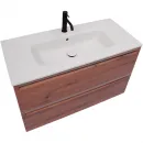 Раковина Plumberia Selection IXO XO101FBO 101x46 см, накладная, белый матовый