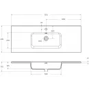 Раковина 121x46,5 см BelBagno Kraft BB1200ETL