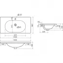 Раковина Ceramica Nova Sabo CN13003MB 105x46 см, накладная, черный матовый