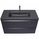 Раковина Plumberia Selection IXO XO081FGB 81x46 см, накладная, темно-серый матовый