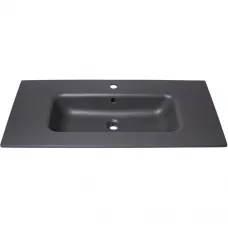 Раковина Plumberia Selection IXO XO081FGB 81x46 см, накладная, темно-серый матовый