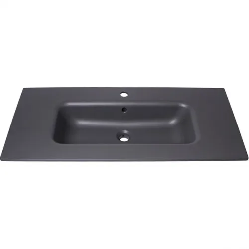 Раковина Plumberia Selection IXO XO081FGB 81x46 см, накладная, темно-серый матовый