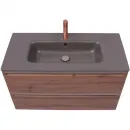 Раковина Plumberia Selection IXO XO101FCS 101x46 см, накладная, коричневый матовый
