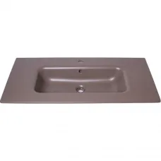 Раковина Plumberia Selection IXO XO101FCS 101x46 см, накладная, коричневый матовый