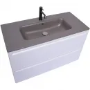 Раковина Plumberia Selection IXO XO101FCS 101x46 см, накладная, коричневый матовый