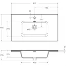 Раковина 81x46,5 см BelBagno Leticia BB800ETL