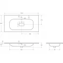 Раковина Cezares Relax CZR-1000/480-LV-MR-NV 100x48 см, накладная, белый