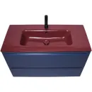 Раковина Plumberia Selection IXO XO081FMG 81x46 см, накладная, бордовый глянец