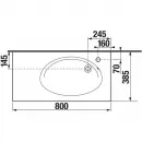 Раковина 80x38,5 см Roca Etna 32700A000