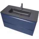 Раковина Plumberia Selection IXO XO101FGB 101x46 см, накладная, темно-серый матовый