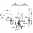 Смеситель на борт ванны Paffoni Stick SK040LCR