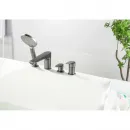 Смеситель на борт ванны Aquatek Бетта AQ1148BGM с душевым гарнитуром, оружейная сталь матовый