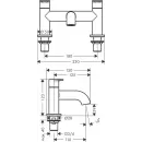Смеситель на борт ванны Hansgrohe Vernis Blend 71442000