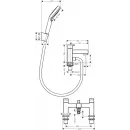Смеситель на борт ванны Hansgrohe Vernis Shape 71462670