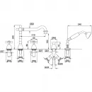Смеситель на борт ванны Migliore Princeton ML.PRN-880.CSCR
