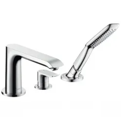 Смеситель на борт ванны на 3 отверстия Hansgrohe Metris 31190000