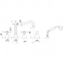 Смеситель на борт ванны Migliore Princeton Plus ML.PRP-8080.DO