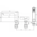 Смеситель на борт ванны BelBagno Romano ROM-BVD-CRM