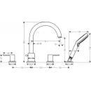 Смеситель на борт ванны Hansgrohe Vernis Shape 71459000