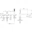 Смеситель на борт ванны Kludi Zenta SL 484240565